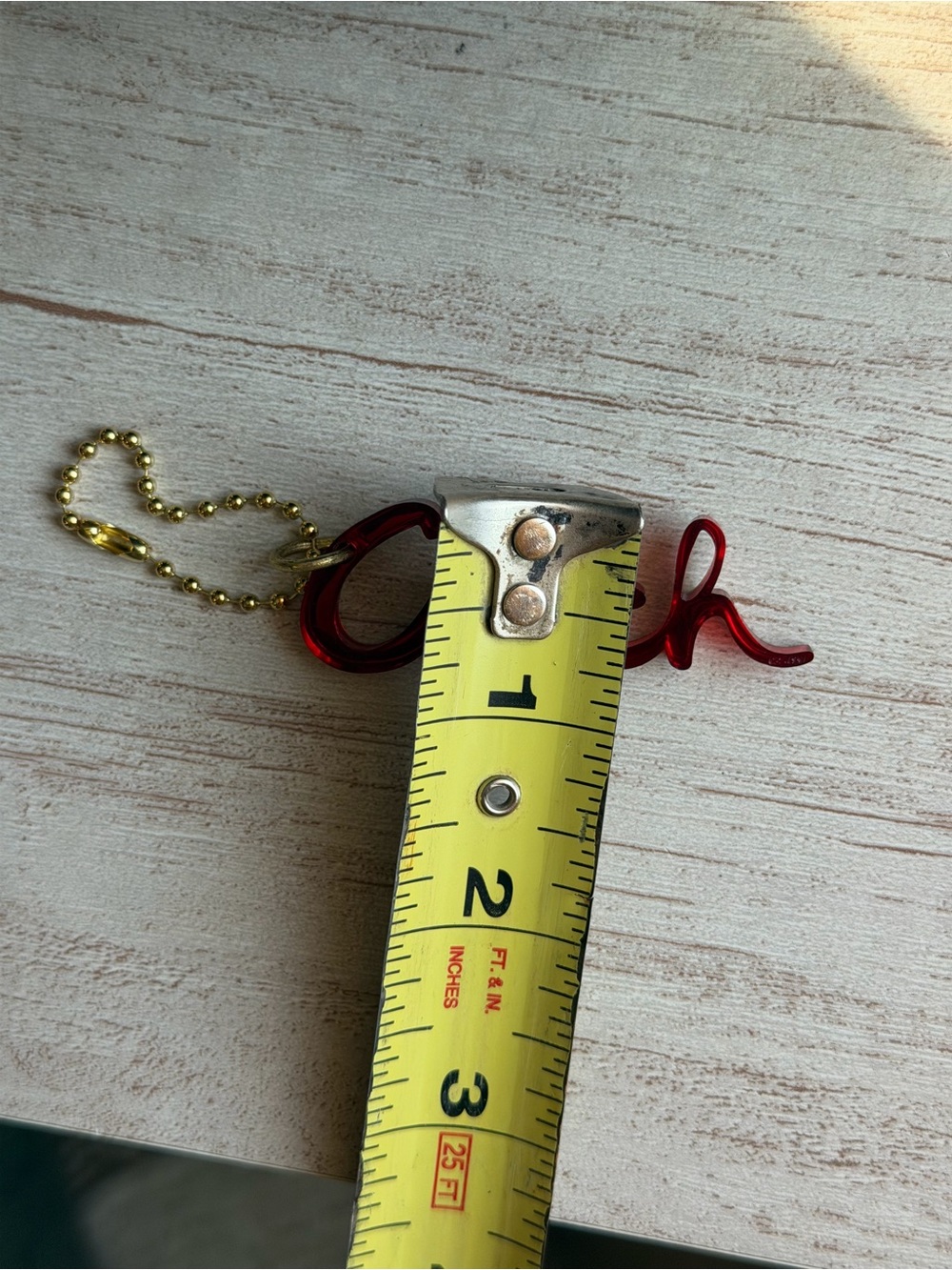 Coach Poppy Red Script Logo Keychain Bag Charm - Picture 4 of 4